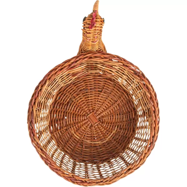 Creative CoOp Charming Fern ChickenShaped Basket Natural