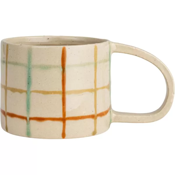 Creative CoOp Checkered Charm Stoneware Taper Holders MulticolorMug