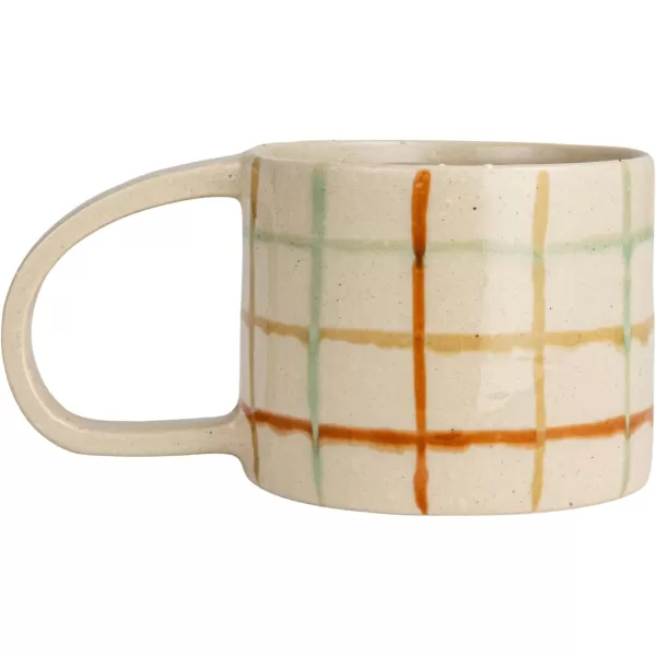 Creative CoOp Checkered Charm Stoneware Taper Holders MulticolorMug