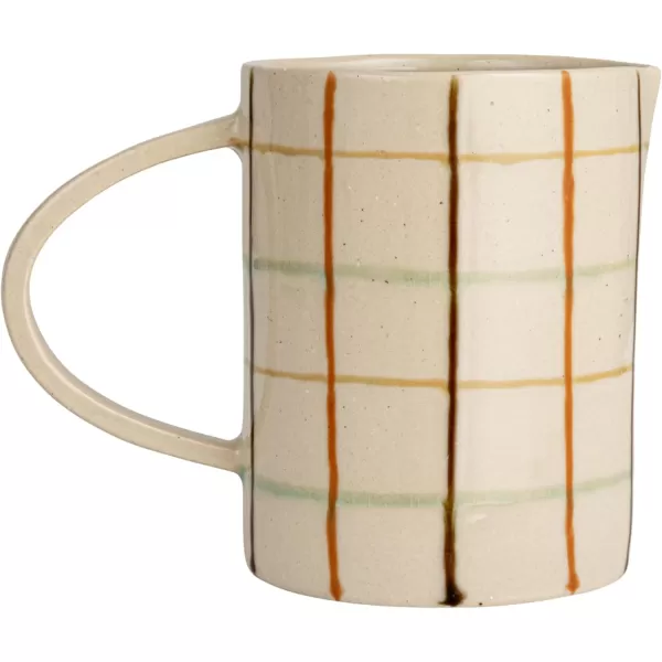 Creative CoOp Checkered Charm Stoneware Taper Holders MulticolorPitcher