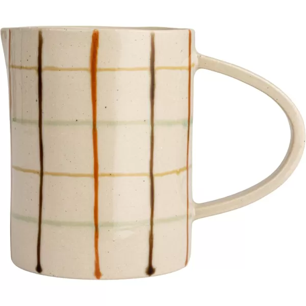 Creative CoOp Checkered Charm Stoneware Taper Holders MulticolorPitcher