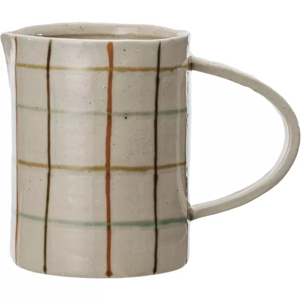 Creative CoOp Checkered Charm Stoneware Taper Holders MulticolorPitcher