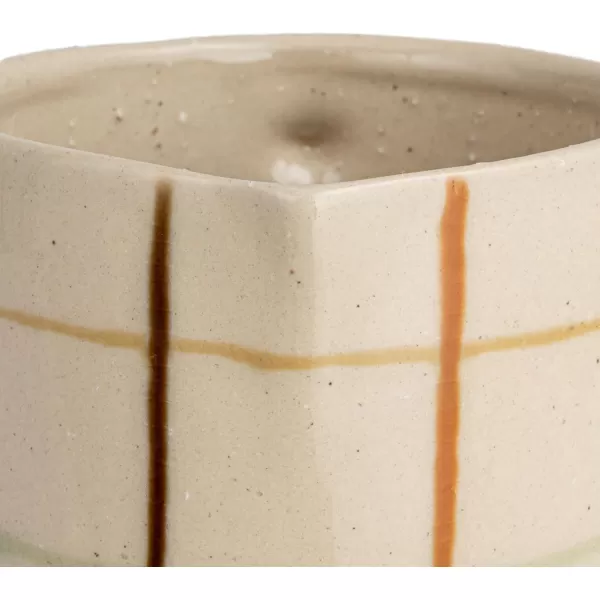 Creative CoOp Checkered Charm Stoneware Taper Holders MulticolorPitcher