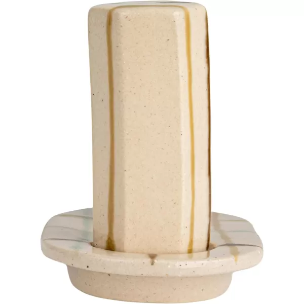 Creative CoOp Checkered Charm Stoneware Taper Holders MulticolorSalt  Pepper Shakers