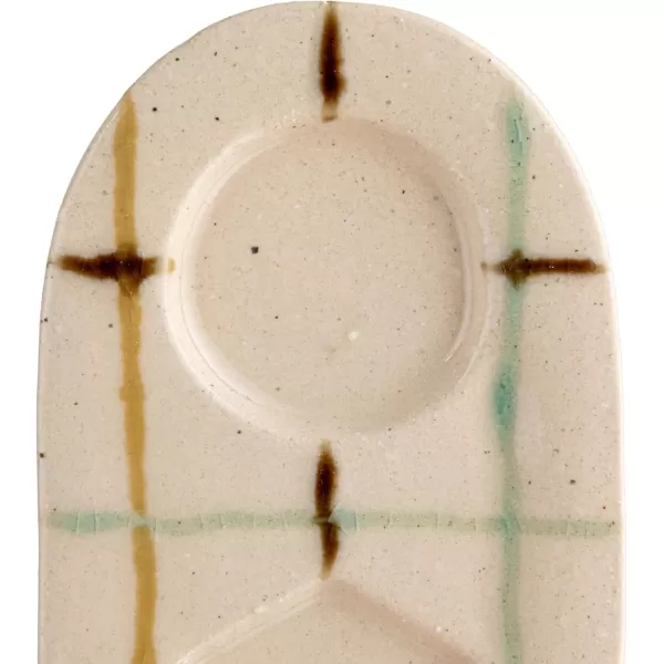 Creative CoOp Checkered Charm Stoneware Taper Holders MulticolorSalt  Pepper Shakers