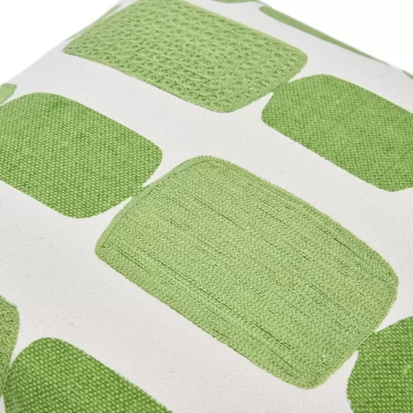 Creative CoOp Cotton Canvas Printed Embroidery Pillow 20quot L x 20quot W x 2quot H Multicolor