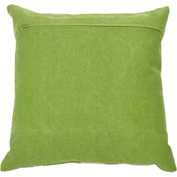 Creative CoOp Cotton Canvas Printed Embroidery Pillow 20quot L x 20quot W x 2quot H Multicolor