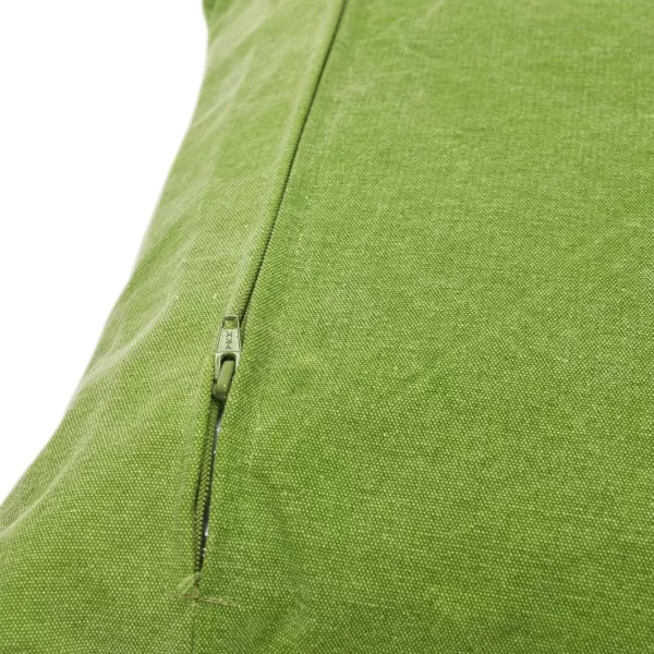 Creative CoOp Cotton Canvas Printed Embroidery Pillow 20quot L x 20quot W x 2quot H Multicolor