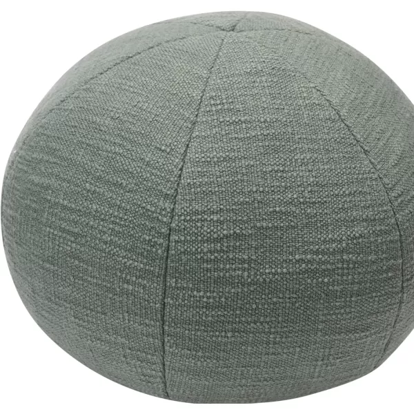Creative CoOp Cotton Slub Orb Pillow 10quot L x 10quot W x 4quot H TangerineGreen