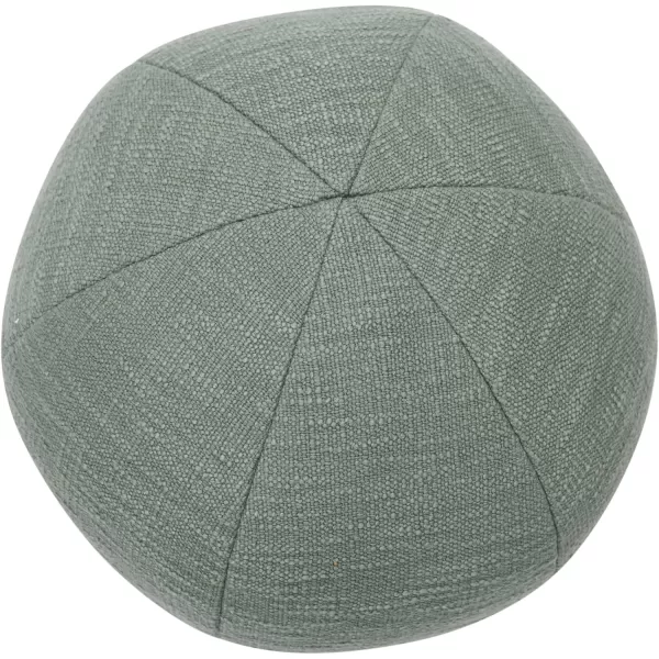 Creative CoOp Cotton Slub Orb Pillow 10quot L x 10quot W x 4quot H TangerineGreen