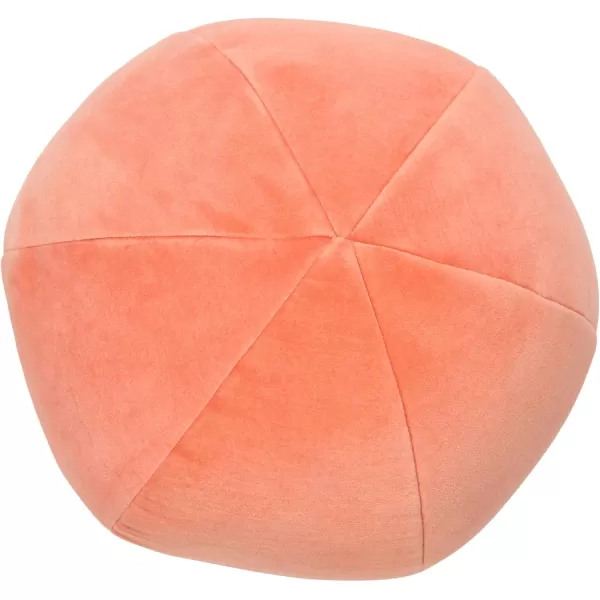 Creative CoOp Cotton Slub Orb Pillow 10quot L x 10quot W x 4quot H TangerinePink