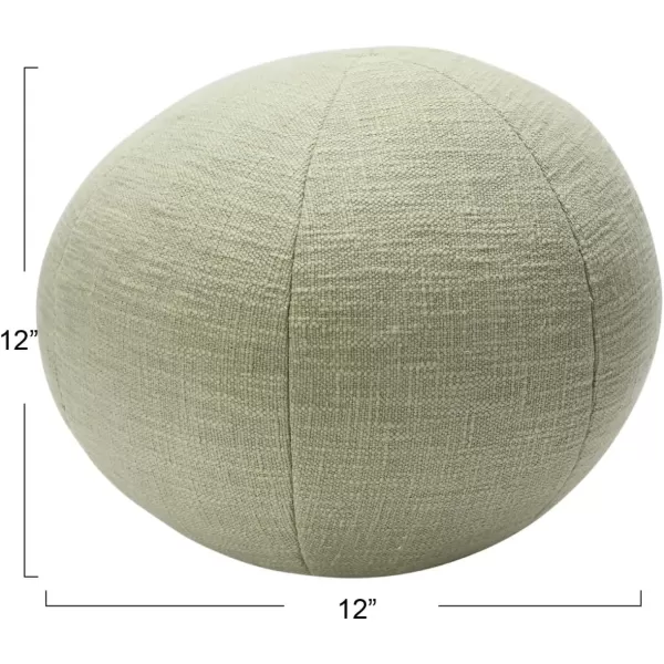 Creative CoOp Cotton Slub Orb Pillow 10quot L x 10quot W x 4quot H TangerineSage