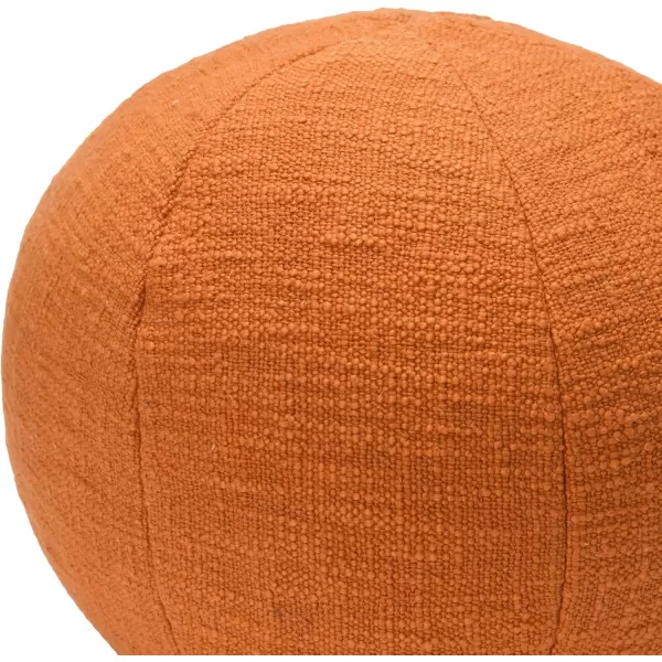 Creative CoOp Cotton Slub Orb Pillow 10quot L x 10quot W x 4quot H TangerineTangerine