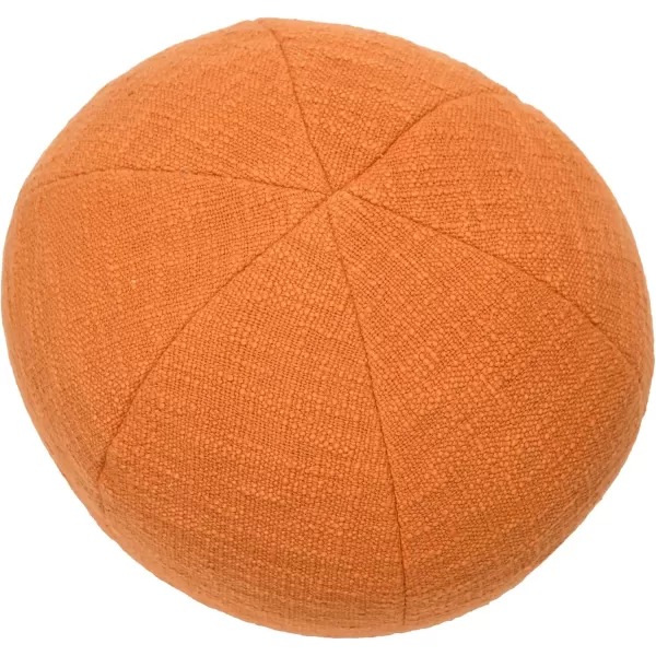 Creative CoOp Cotton Slub Orb Pillow 10quot L x 10quot W x 4quot H TangerineTangerine