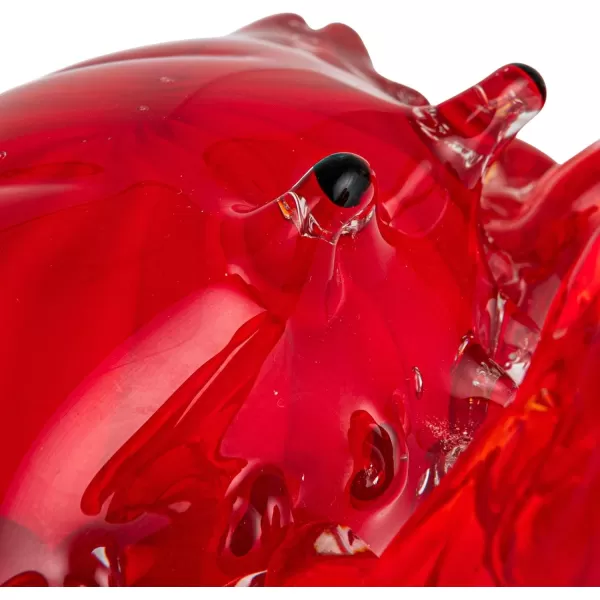 Creative CoOp Crimson Tide Art Glass Crab Red