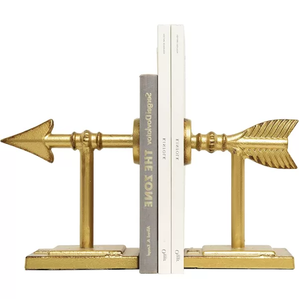 Creative CoOp Decorative Cast Metal Arrow Bookends Gold Set of 2Gold
