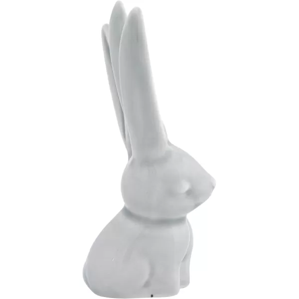 Creative CoOp Decorative Ceramic Bunny Rabbit Figurine Pink Ring HolderGray