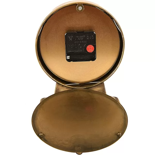 Creative CoOp Decorative Metal Mantel Clock Gold FinishGold Finish
