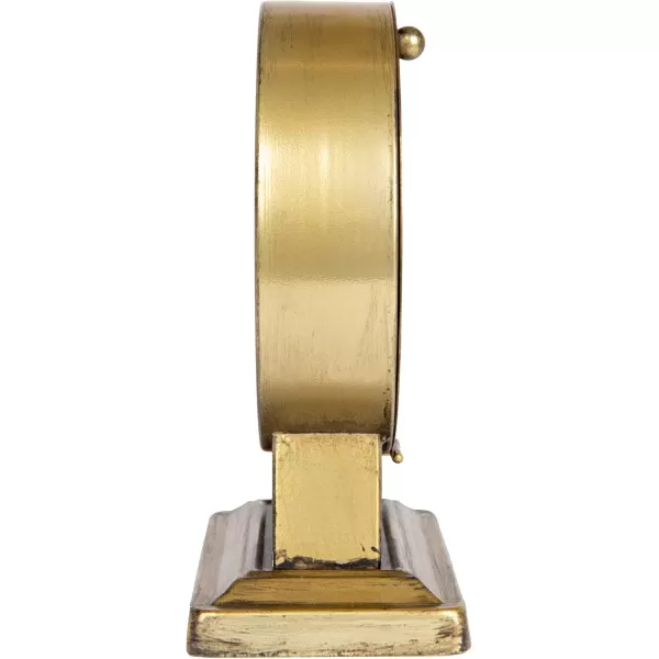 Creative CoOp Decorative Metal Mantel Clock Gold FinishGold Finish