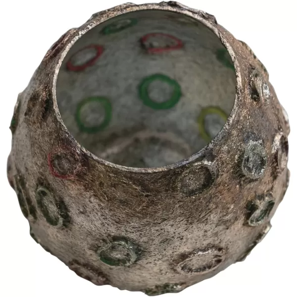 Creative CoOp Dots Glass Tea Light Votive Holder Brass