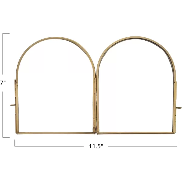 Creative CoOp Elegant Brass and Glass Arched Photo Frame Brass ColorHolds 5 x 612