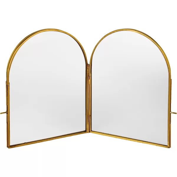 Creative CoOp Elegant Brass and Glass Arched Photo Frame Brass ColorHolds 7 x 9