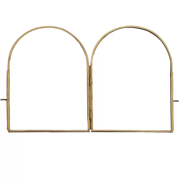 Creative CoOp Elegant Brass and Glass Arched Photo Frame Brass ColorHolds 7 x 9