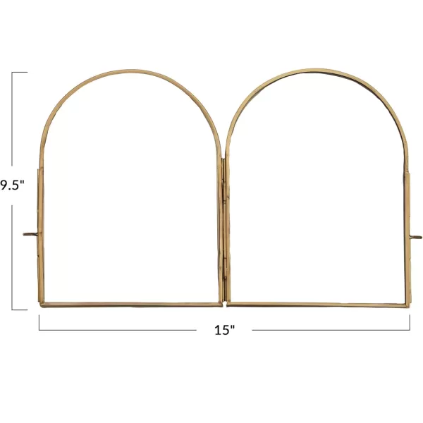 Creative CoOp Elegant Brass and Glass Arched Photo Frame Brass ColorHolds 7 x 9