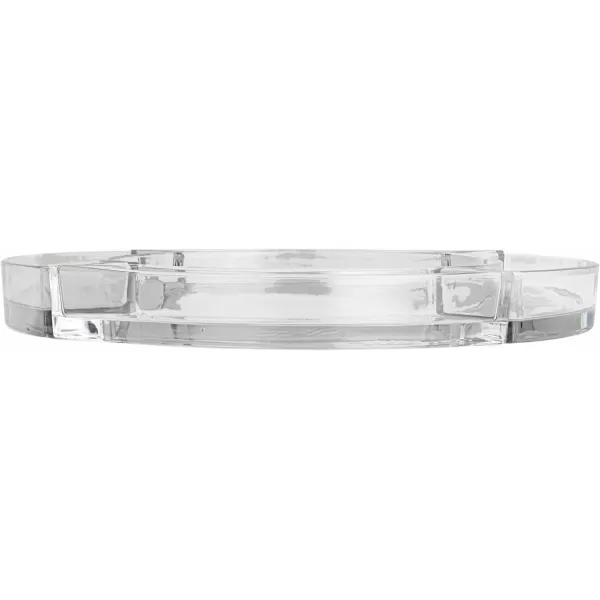 Creative CoOp Elegant Curved Glass Dish and Votive Holder Clear