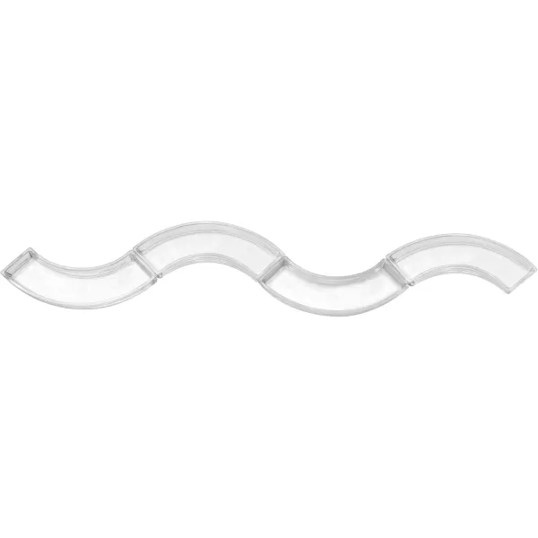 Creative CoOp Elegant Curved Glass Dish and Votive Holder Clear