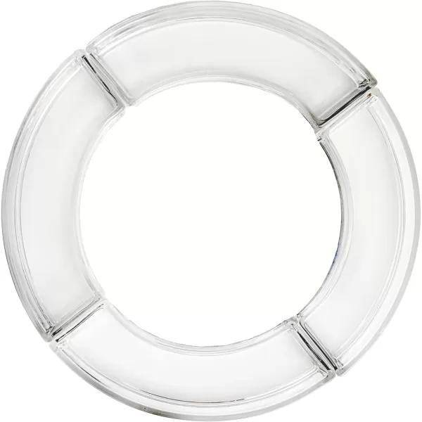 Creative CoOp Elegant Curved Glass Dish and Votive Holder Clear