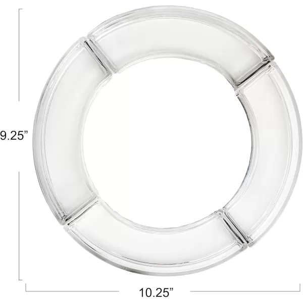 Creative CoOp Elegant Curved Glass Dish and Votive Holder Clear