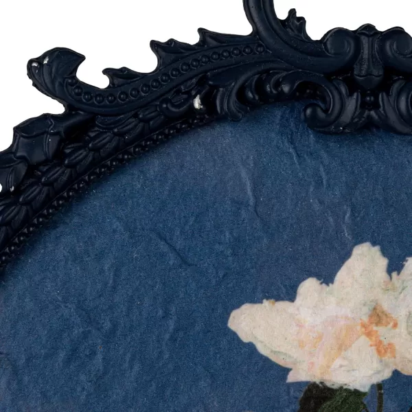 Creative CoOp Floral Elegance Pewter Frame Blue