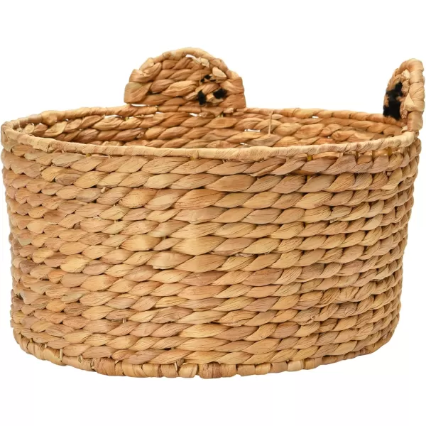 Creative CoOp HandWoven Water Hyacinth Frog Basket 15quot L x 15quot W x 11quot H Natural
