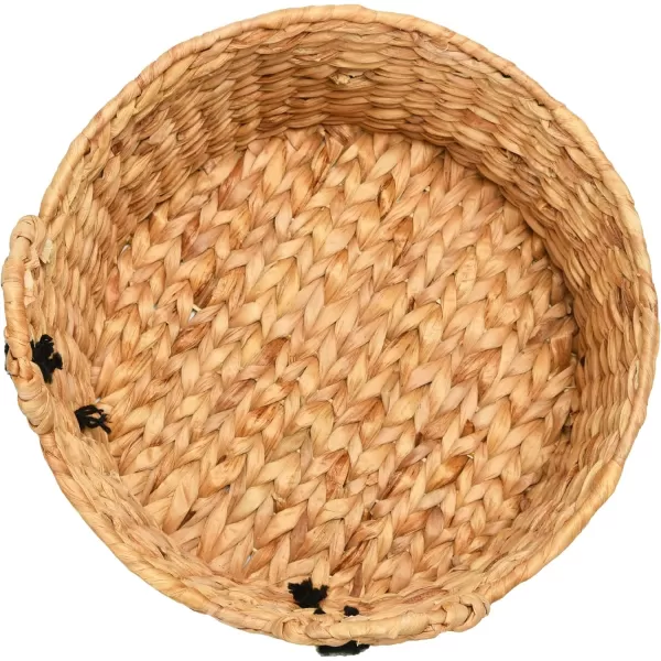Creative CoOp HandWoven Water Hyacinth Frog Basket 15quot L x 15quot W x 11quot H Natural