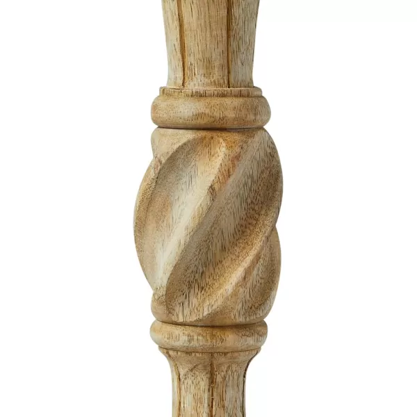 Creative CoOp Handcarved Wood Natural Pillar Candle Holder