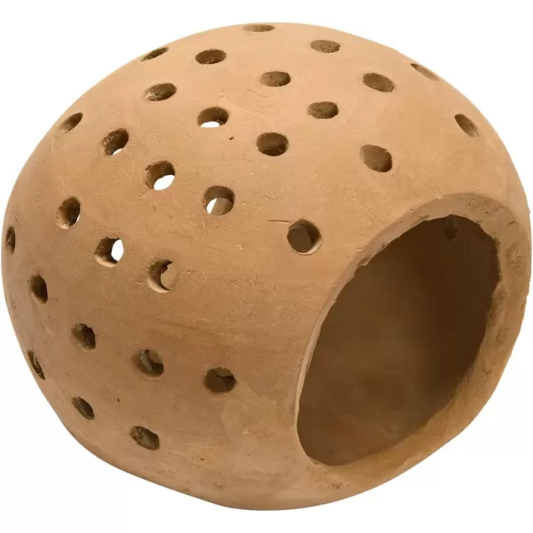 Creative CoOp Handmade Terracotta Candle Holder with Cutouts Candleholders 6quot L x 5quot W x 5quot H OrangeOrange