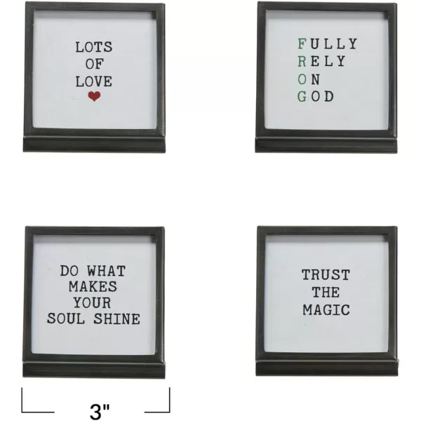 Creative CoOp Inspirational Easel Metal Frame Collection Black Set of 4Black