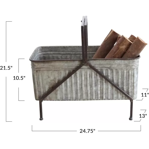 Creative CoOp Iron BucketPlanter on Stand