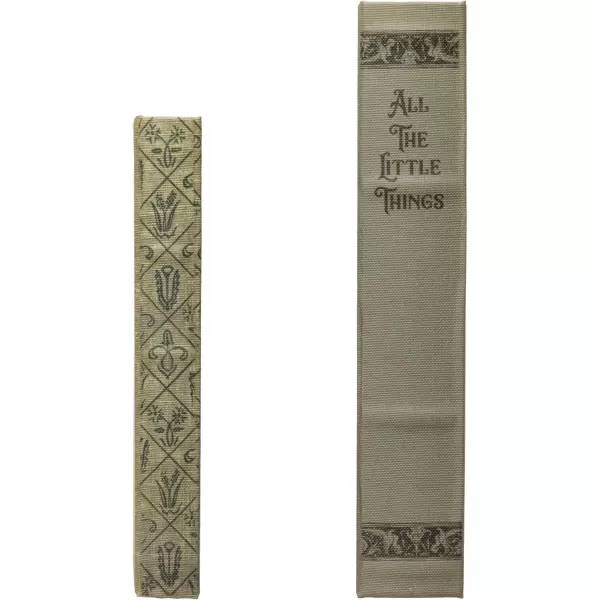 Creative CoOp MDF ampamp Canvas Book Set of 2 All The Little Things Storage Box Natural 2