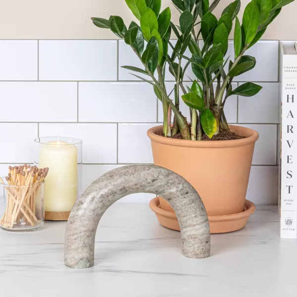 Creative CoOp Marble Arch Accent Decor GreyBeige