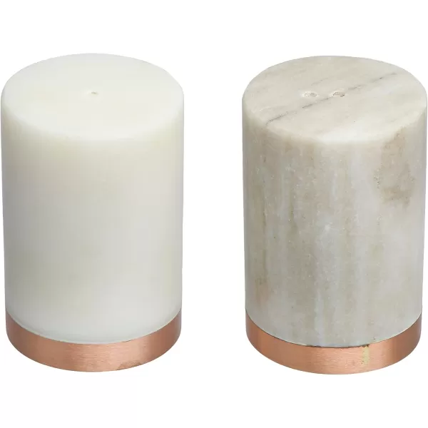Creative CoOp Marble Peper Shakers Set of 2 Salt and Pepper Mills White