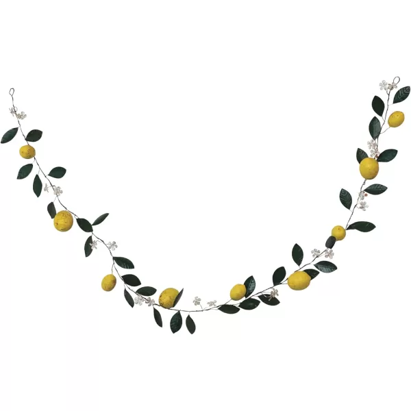 Creative CoOp Metal Garland with Lemons and Leaves MulticolorGarland