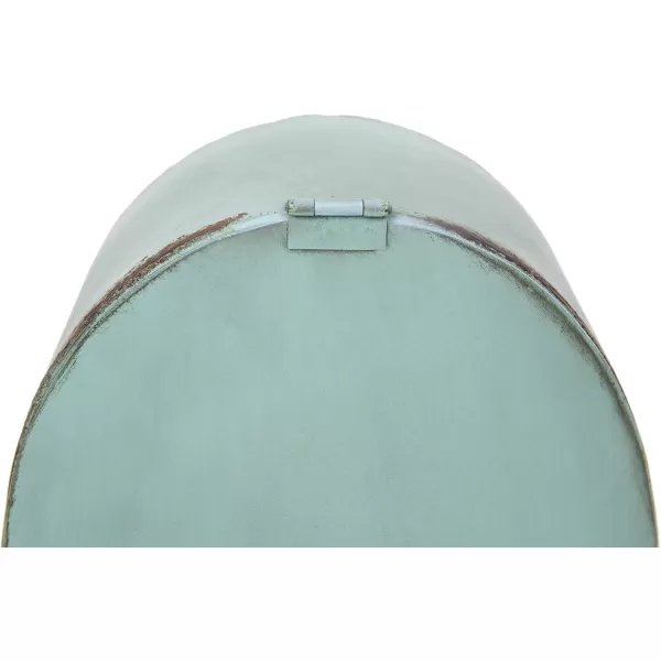 Creative CoOp Metal Mantel Clock with Aqua FinishAqua