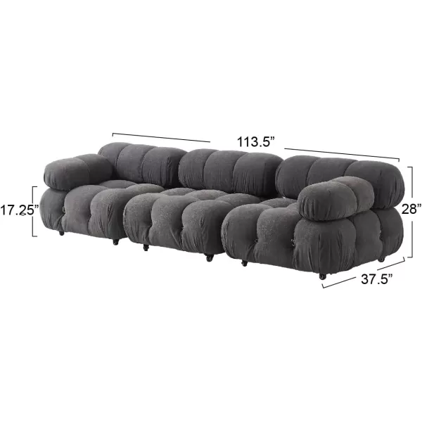 Creative CoOp Mimosa Modular Bread Sofas GreyGrey