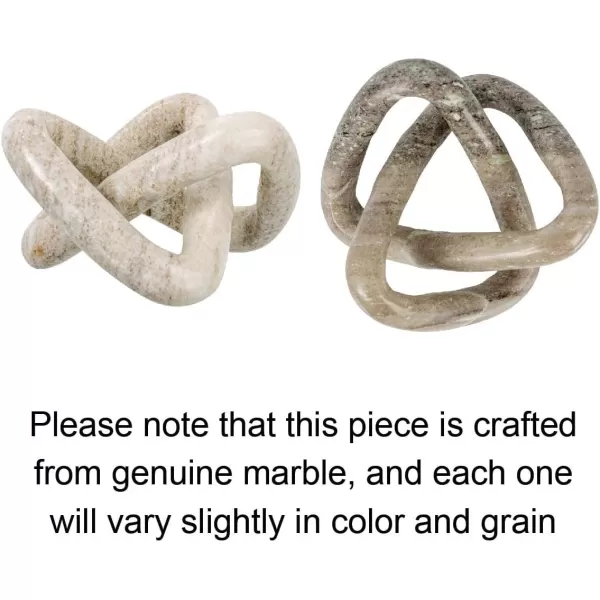 Creative CoOp Modern Marble Link Knot Black Accent DecorBeige