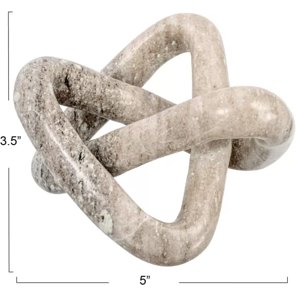 Creative CoOp Modern Marble Link Knot Black Accent DecorBeige
