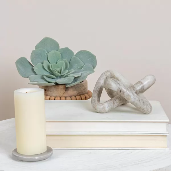 Creative CoOp Modern Marble Link Knot Black Accent DecorBeige