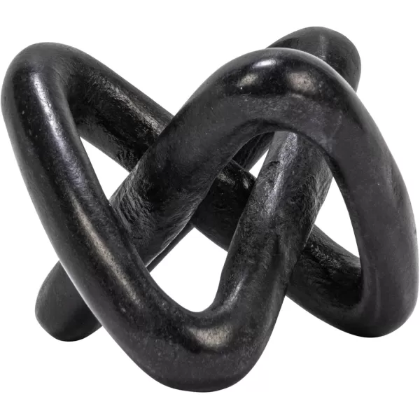 Creative CoOp Modern Marble Link Knot Black Accent DecorBlack