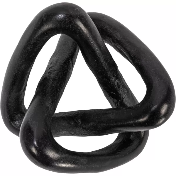 Creative CoOp Modern Marble Link Knot Black Accent DecorBlack